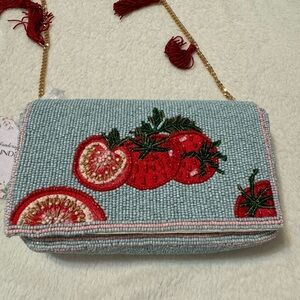 Viral Tomato Beaded Bag